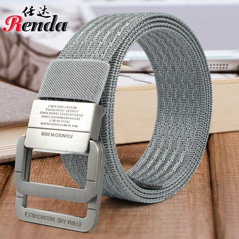 High strength nylon Men canvas belts with metal buckle men's belt fast adjustment smooth buckle belt for outdoor
