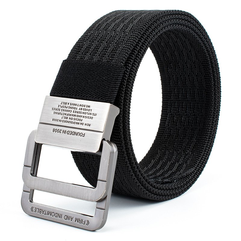 High strength nylon Men canvas belts with metal buckle men's belt fast adjustment smooth buckle belt for outdoor