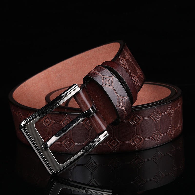 Factory Wholesale Genuine Leather Pin Buckle Belt Customized High Quality Cowhide Leather Men's Belts
