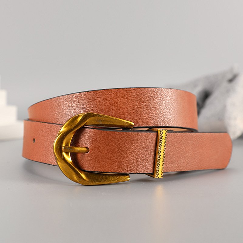 Customized Leather Pin Buckle Belt Wholesale Cheap High Quality Cowhide Genuine Leather Men's Belts