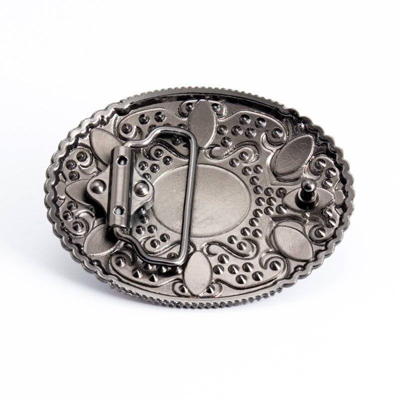Turquoise fashion belt buckle ethnic style Belt Buckle Head oval embedded gem shape pant belt buckle