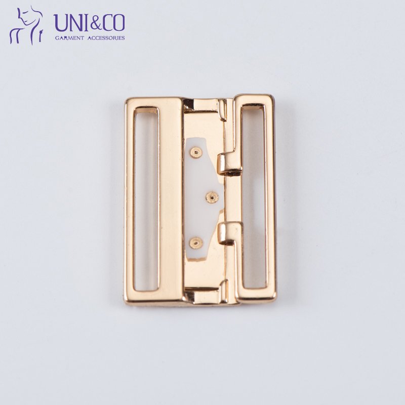 Custom Logo 30mm Zinc Alloy Metal Bra Back Clasp Front Closure Buckle Belt Buckles Bikini Connector For Swimwear