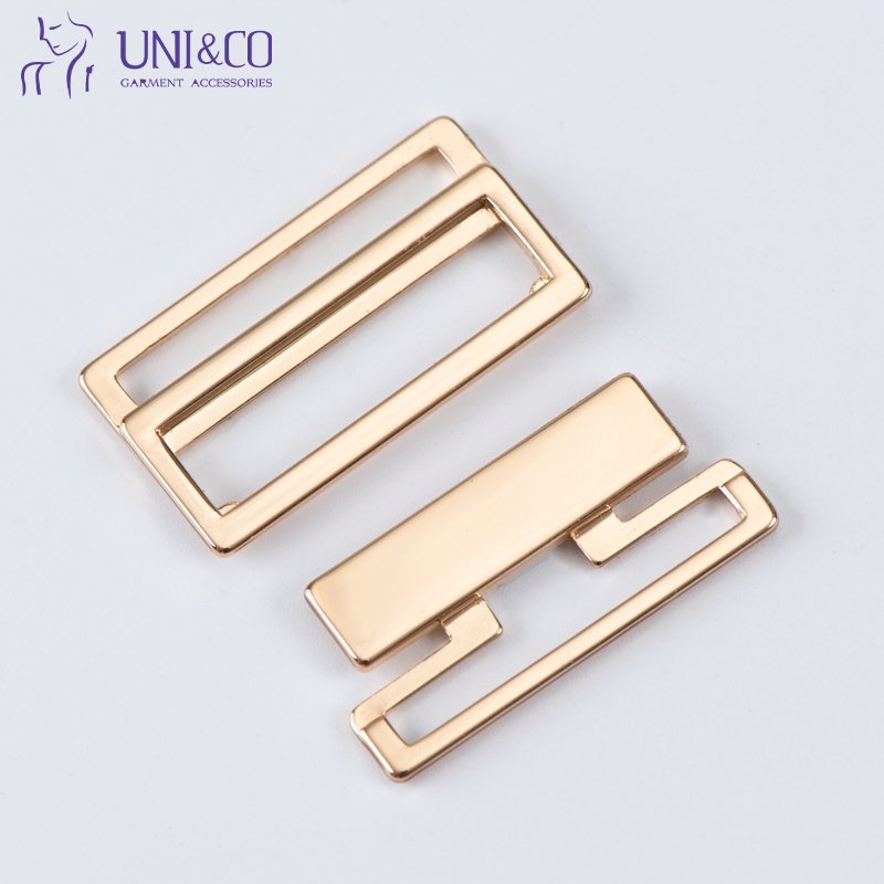 Custom Logo 30mm Zinc Alloy Metal Bra Back Clasp Front Closure Buckle Belt Buckles Bikini Connector For Swimwear