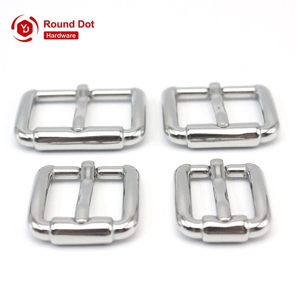 Handbag Hardware High End Quality Stainless Steel Pin Buckles Mirror Polished Metal Belt Buckles Anti-rust Straps Buckle