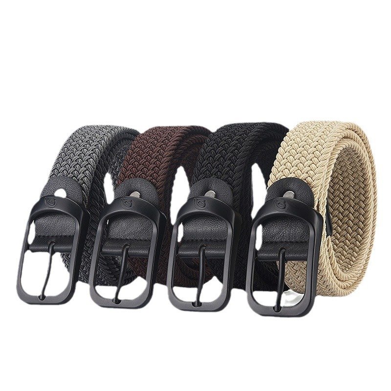 Fashion elastic sports Golf fabric Belt for Men and Women Non-Porous Woven Student Needle Buckle for Students and Youth