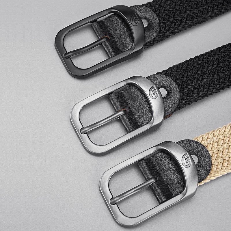 Fashion elastic sports Golf fabric Belt for Men and Women Non-Porous Woven Student Needle Buckle for Students and Youth
