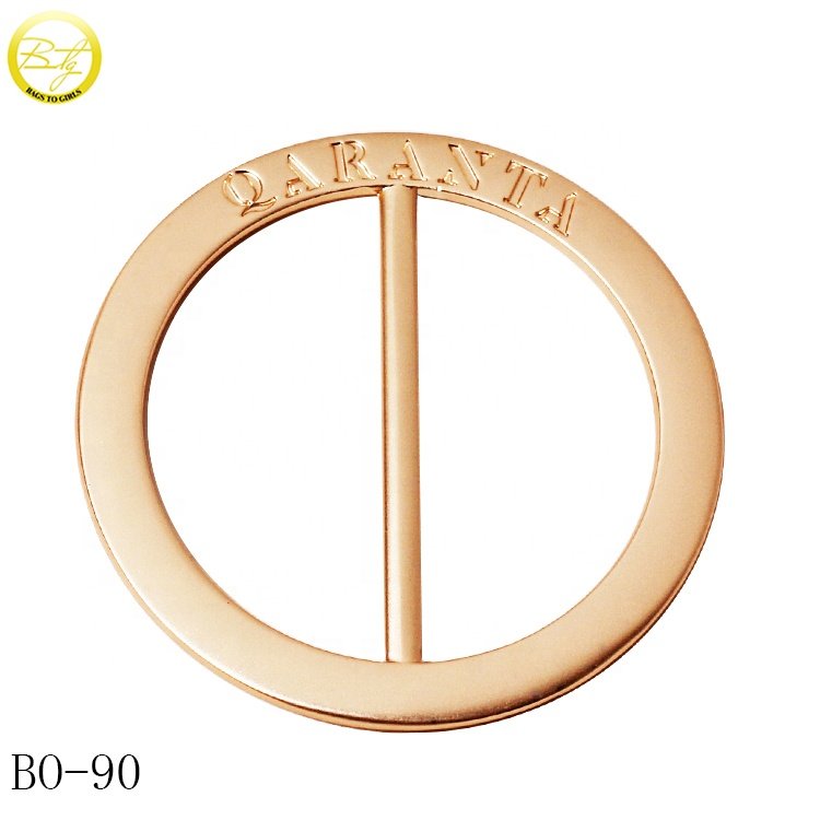 Custom underwear decorative rings accessory gold plated logo blanks adjuster buckle wholesale for bikini