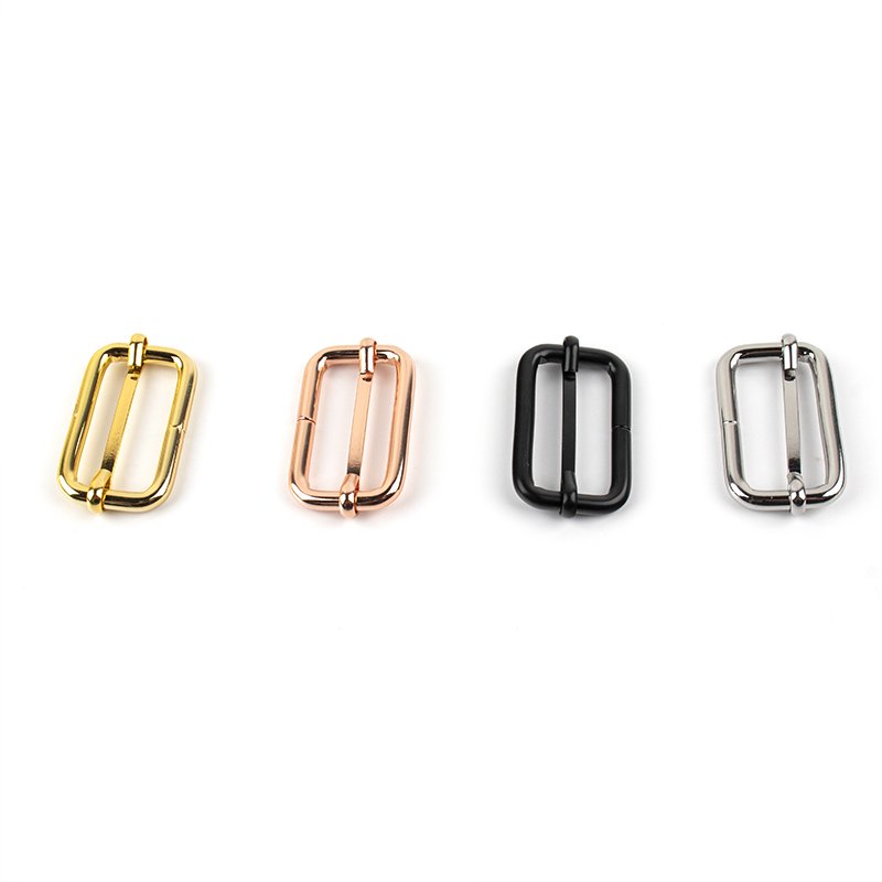 Dog Collar Hardware Metal Accessories Rose Gold Tri-Grlide Side Release Buckle D Ring and Dog Hooks Sets