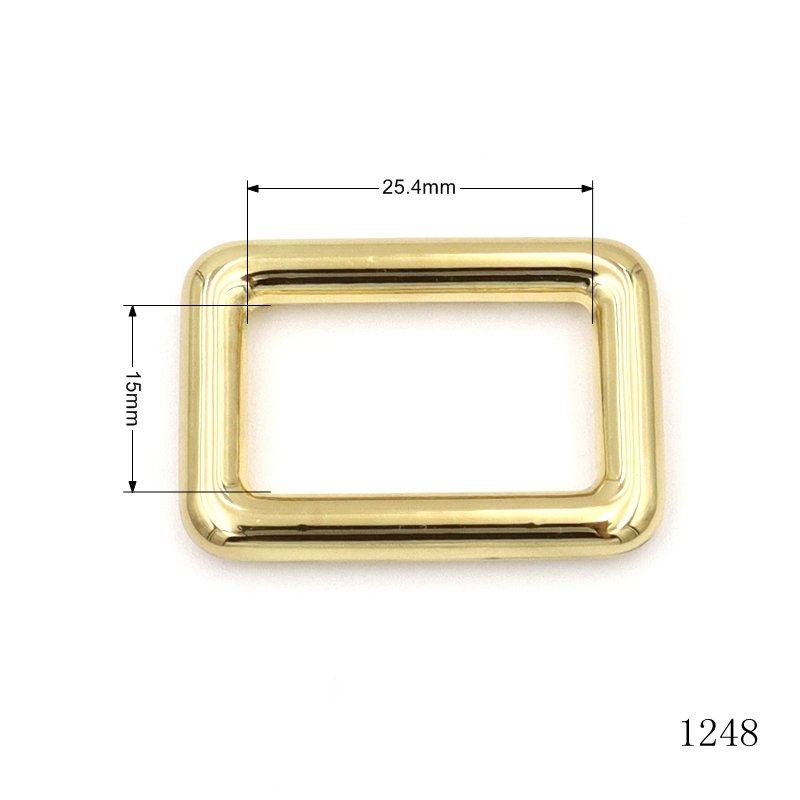 Luxury quality bag buckle loop accessories strap Metal square ring buckle 25mm
