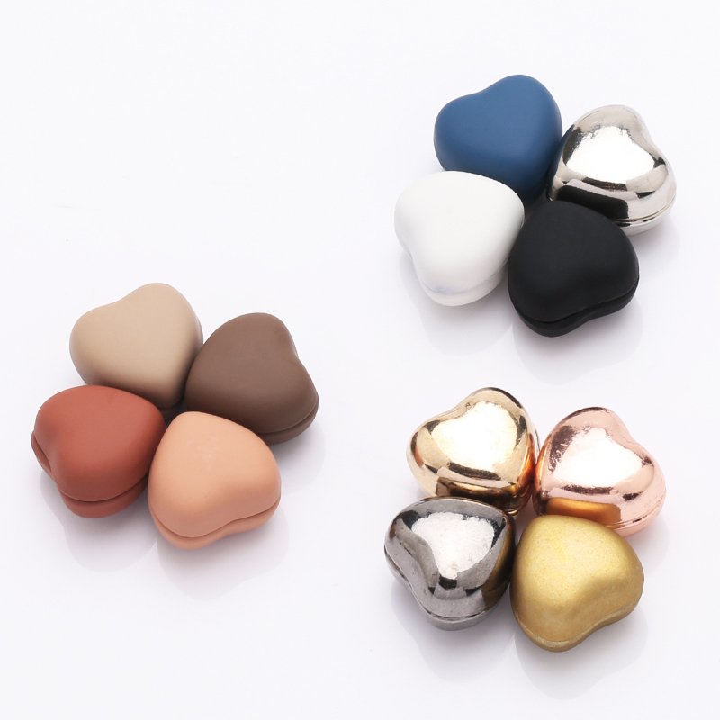 Heart shaped strong magnetic hijab buckle shawl scarf colored magnetic brooch