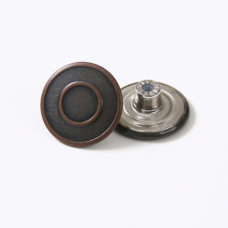 17mm solid metal buckle denim suspender pants button customized metal button clothing accessories