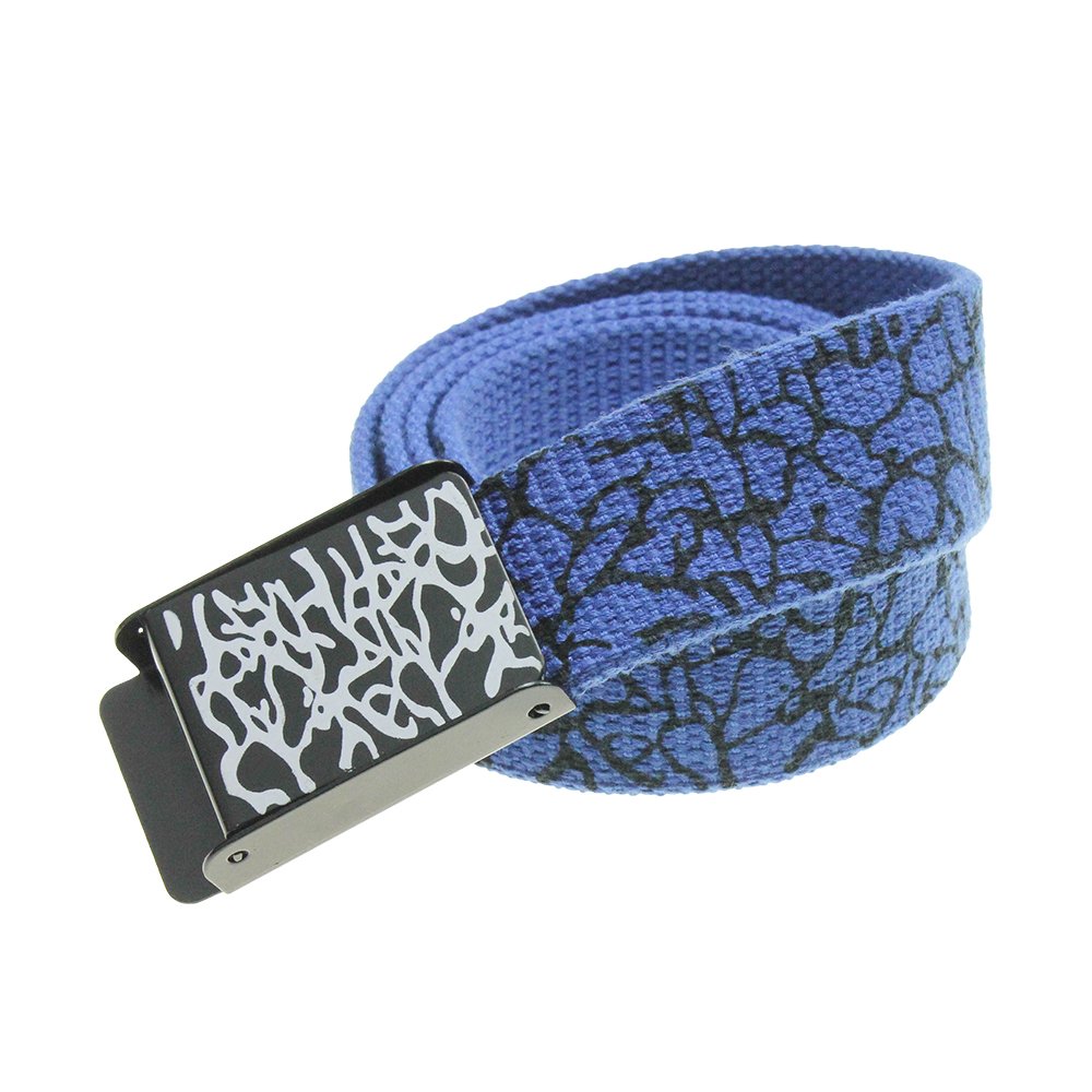Luxury Automatic Buckle Woven Braid Men's Multi-Color Canvas Nylon Fabric Belt with Custom Sublimated Printed Logo