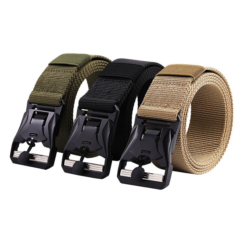 New Alloy Magnetic Buckle Fast Release Belt Outdoor Sports And Leisure Versatile Tactical Belt