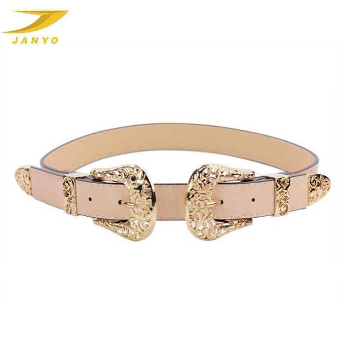 Wholesale popular fashion vintage women oversized double buckle belt
