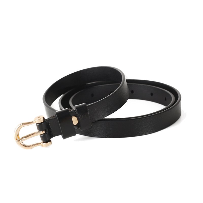 Factory Promotion 1.8cm Wide Luxury Comfortable Zinc Alloy Pin Buckle Genuine Leather Belt for Children Jeans