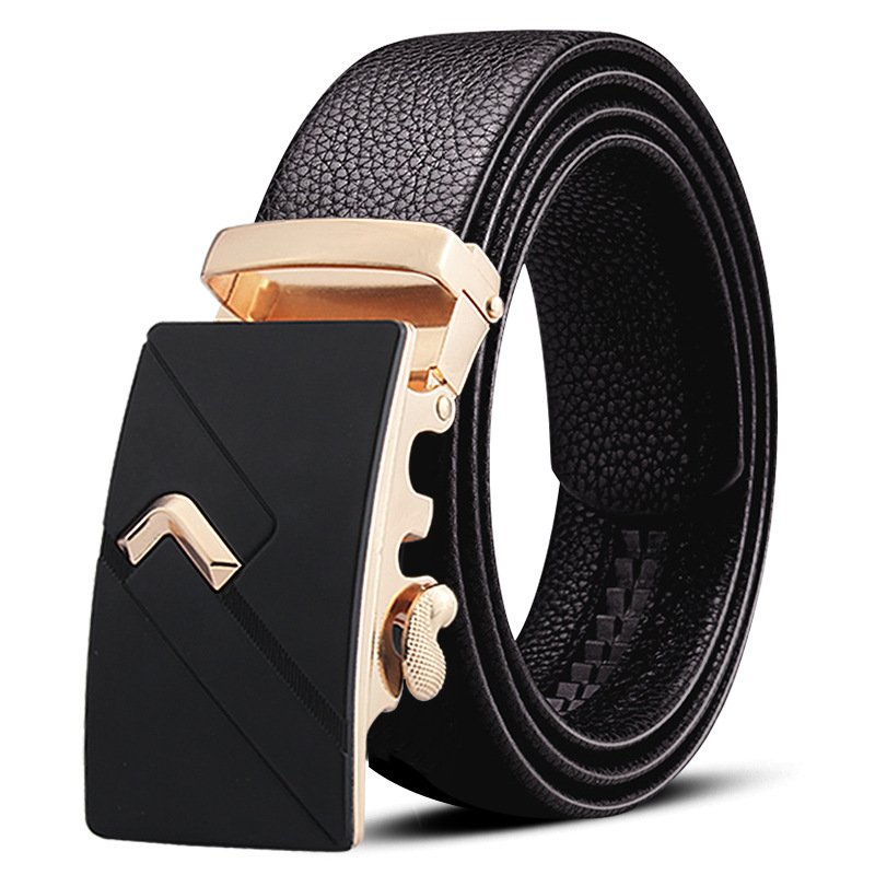 Manufacturer Custom Cheap Gold Buckles Leather Belts Mens 100% Genuine Leather