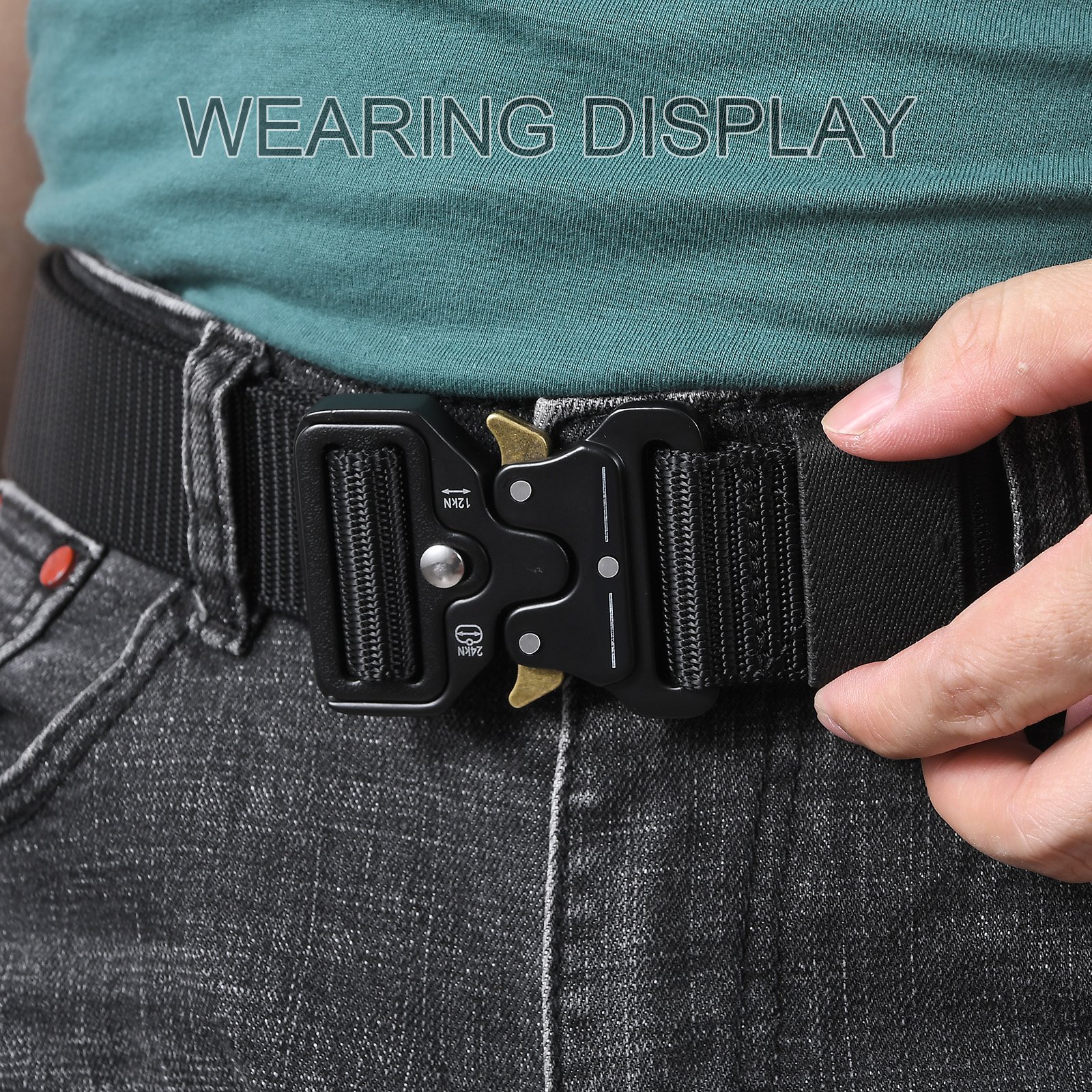 Factory Custom Work Belt Adjustable Thickening Quick Release Metal Buckle Tool Waist Belt Outdoor Men's Combat Tactical Belt