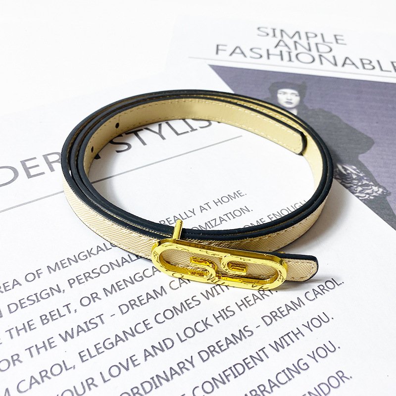New Korean Style Gold Buckle Women's Belt All-matching Dress Jeans Strap Fashion Japanese Buckle Decorative Belt Women's Fashion