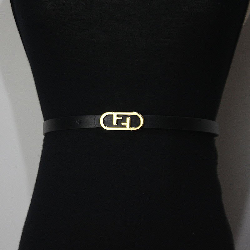 New Korean Style Gold Buckle Women's Belt All-matching Dress Jeans Strap Fashion Japanese Buckle Decorative Belt Women's Fashion