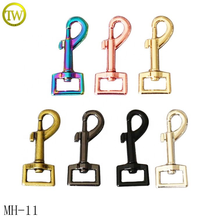 Good quality clasps trigger clips hook wholesale various color square rings clip swivel snap buckle for bags
