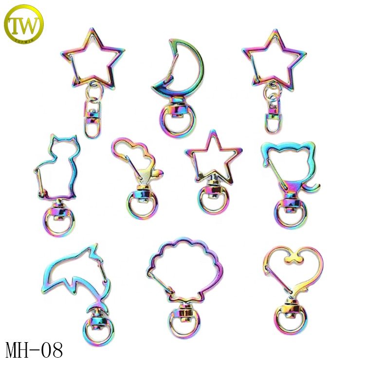 Good quality clasps trigger clips hook wholesale various color square rings clip swivel snap buckle for bags