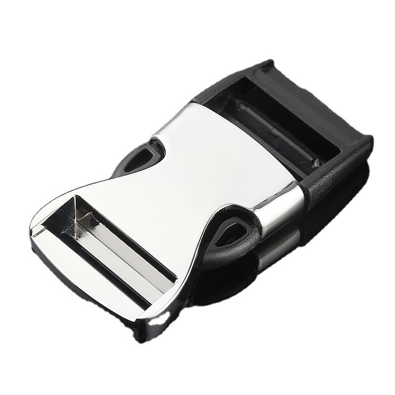 Manufacturer Wholesale Metal Adjustable For Ladies Hand Bag Accessories Buckle Zinc Alloy Slide Side Quick Release Belt Buckle