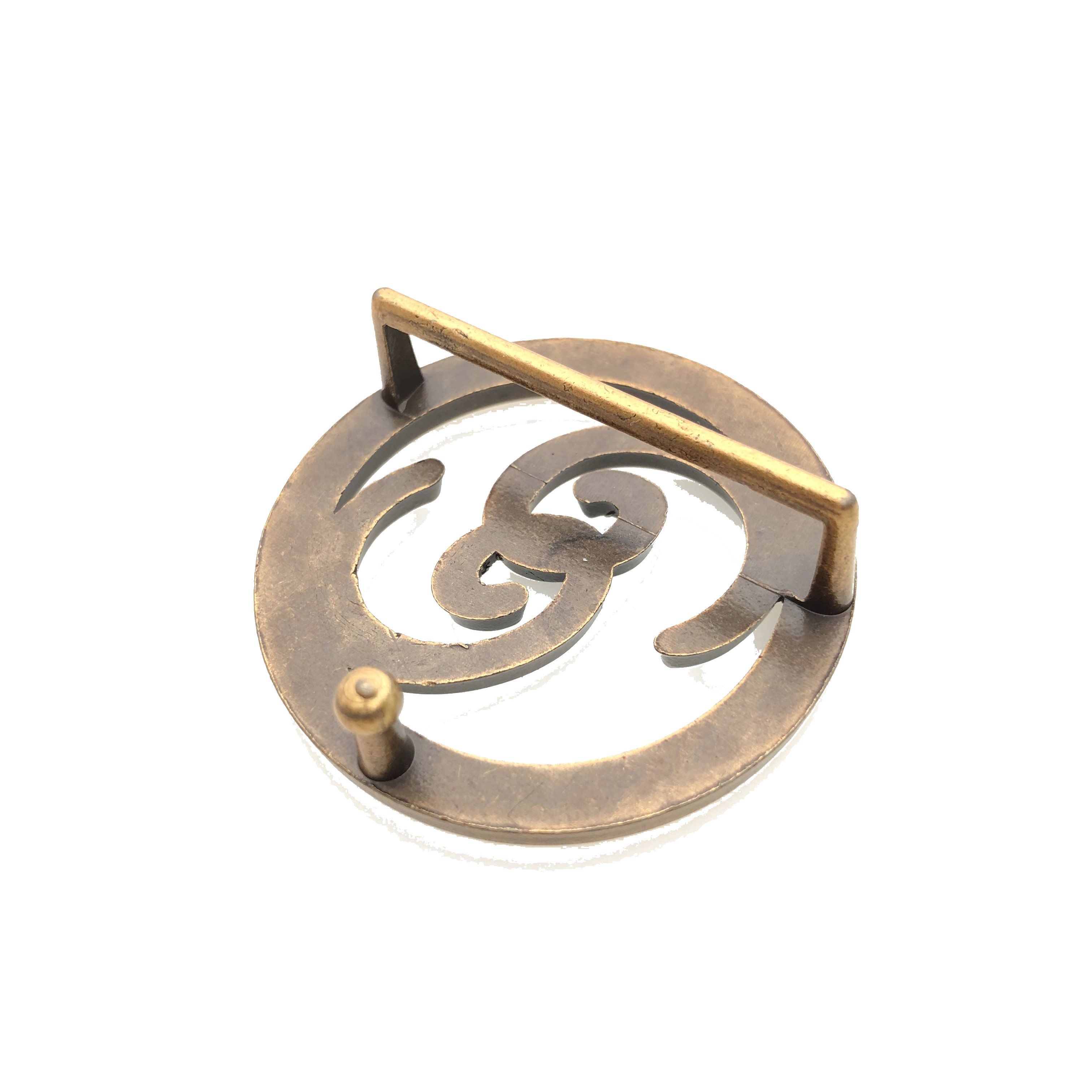 Classic Designer Custom Antique Gold Round Zinc Alloy LOGO Metal Belt Buckle For Leather Belt