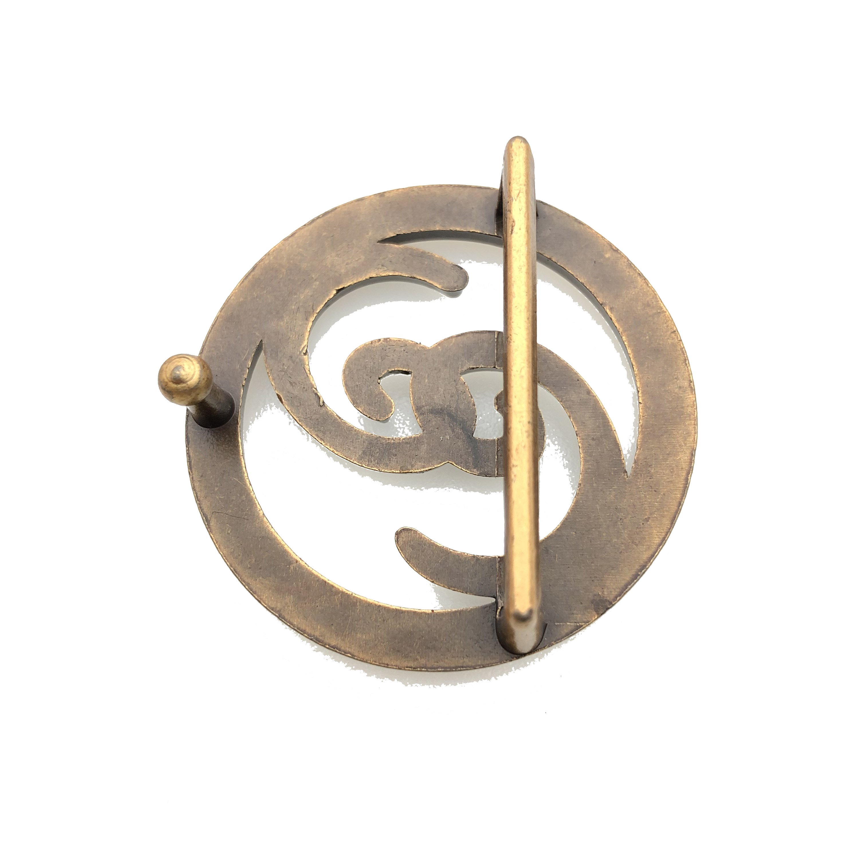 Classic Designer Custom Antique Gold Round Zinc Alloy LOGO Metal Belt Buckle For Leather Belt