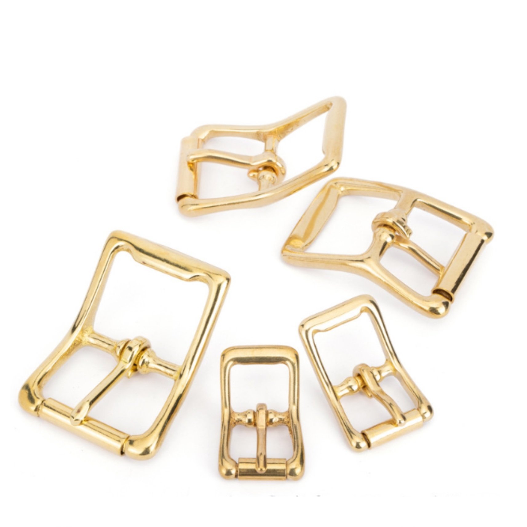 S1104 Custom Size high quality solid brass pin buckles for belt