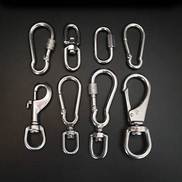 Metal Spring Clasp Clip Buckle Key Chain Bag Accessories Crafts Hook Dog Cat Leash Lock Lobster Swivel Snap Hook