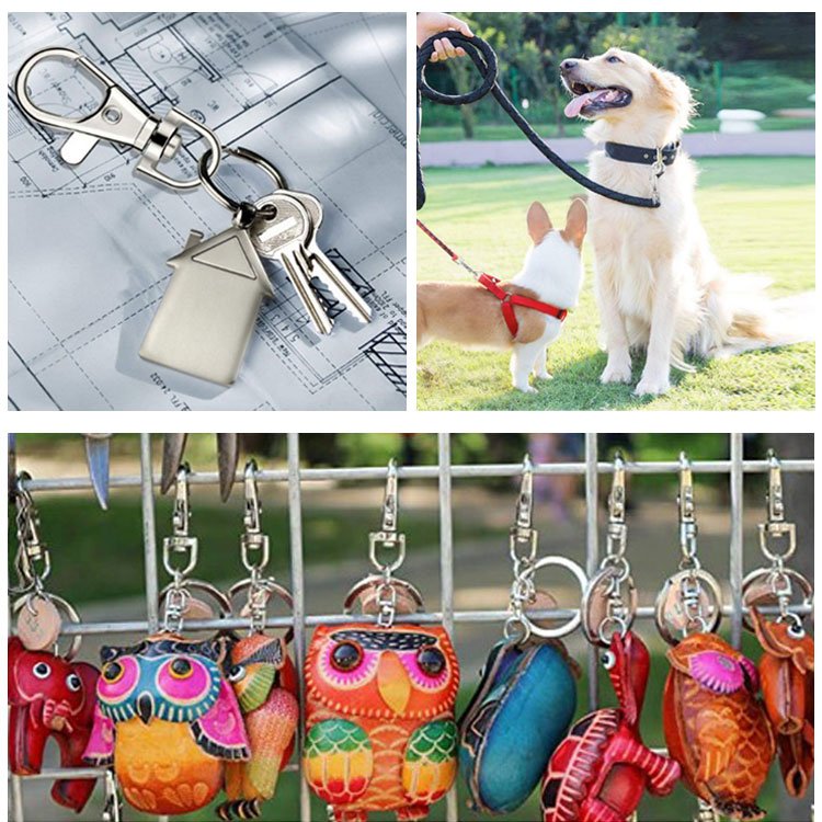 Metal Spring Clasp Clip Buckle Key Chain Bag Accessories Crafts Hook Dog Cat Leash Lock Lobster Swivel Snap Hook