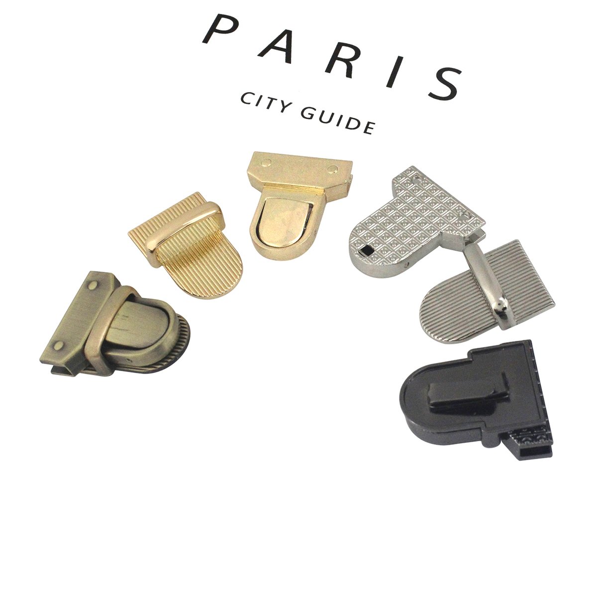 Cloxy Alloy Bag Closure Clasps for Briefcase Handbag Push Lock Spring Lock for Leather Tongue Lock Clasp Buckle Bronze