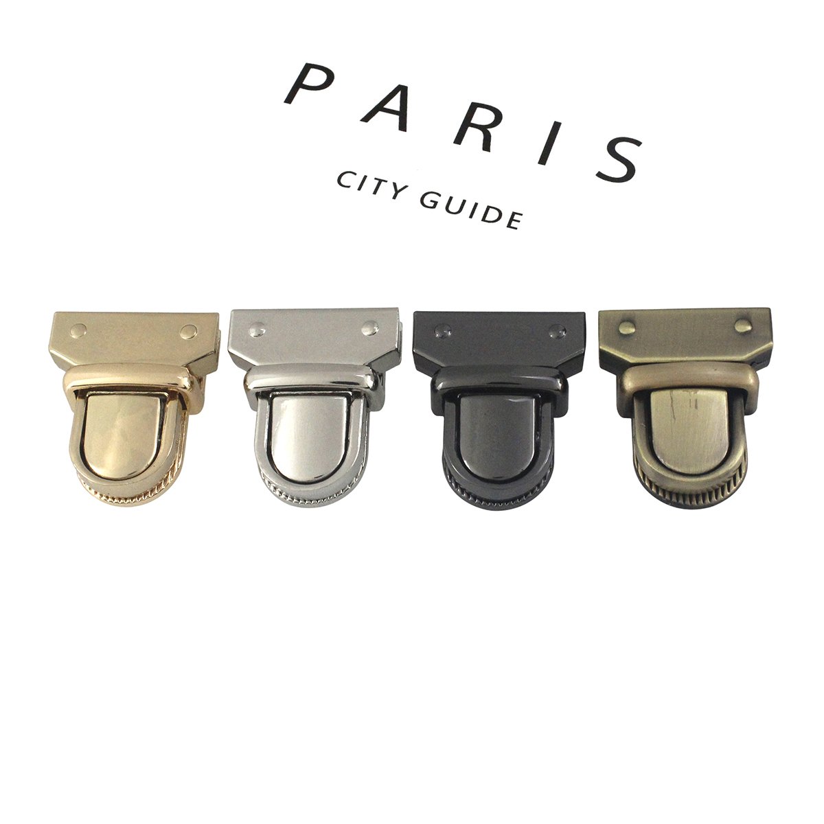 Cloxy Alloy Bag Closure Clasps for Briefcase Handbag Push Lock Spring Lock for Leather Tongue Lock Clasp Buckle Bronze