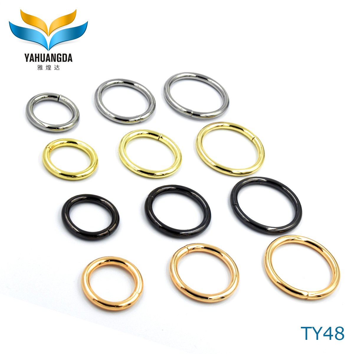 Multi-function O Ring Decorative Metal Iron Dog Belt Buckle Handbag Fitting O Ring for Metal Accessories Dog Leash O Ring TY48