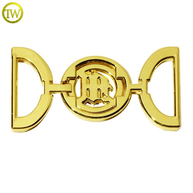 Custom design swimwear accessories metal buckles engraving logo branded slider clasps for bikini