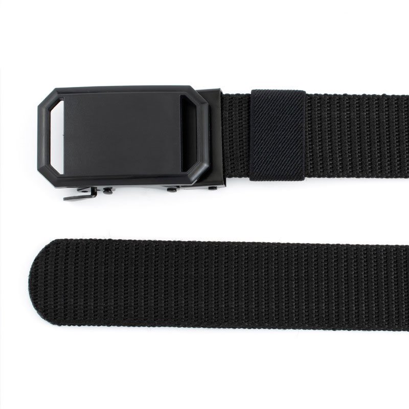 Custom Women's Canvas Belt Men's Elastic Straps Casual Elastic Knitted Iron Automatic Buckle Waistband