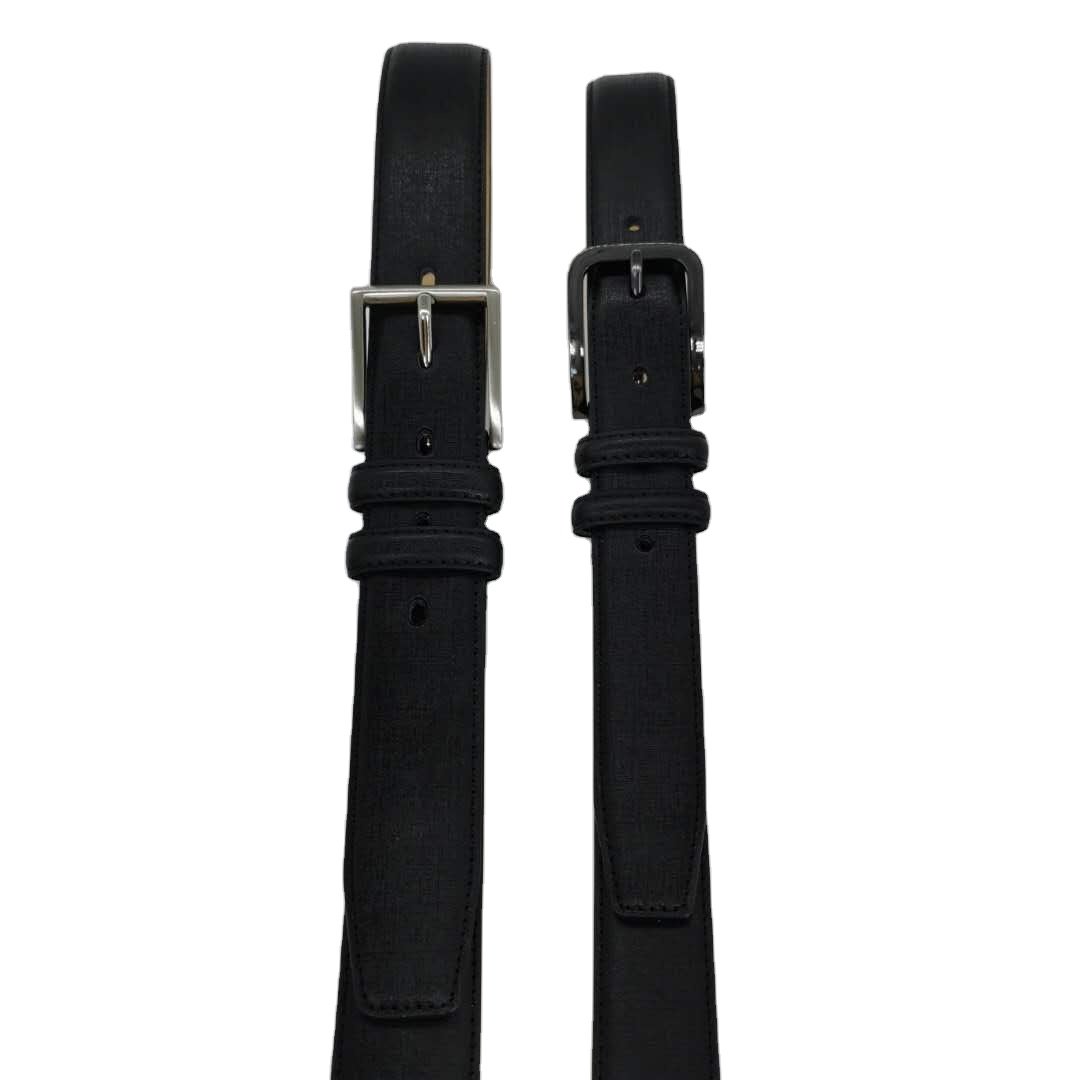 Superior Quality Men's belt PU leather belt metal zinc alloy buckle Smooth Leather Business style belt for men