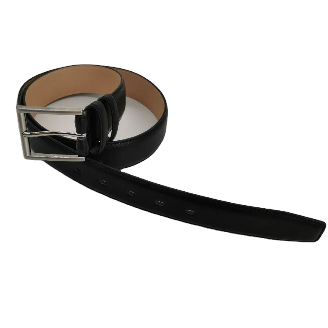 Superior Quality Men's belt PU leather belt metal zinc alloy buckle Smooth Leather Business style belt for men