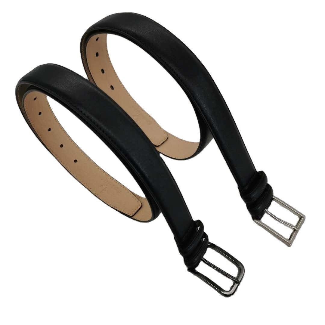 Superior Quality Men's belt PU leather belt metal zinc alloy buckle Smooth Leather Business style belt for men