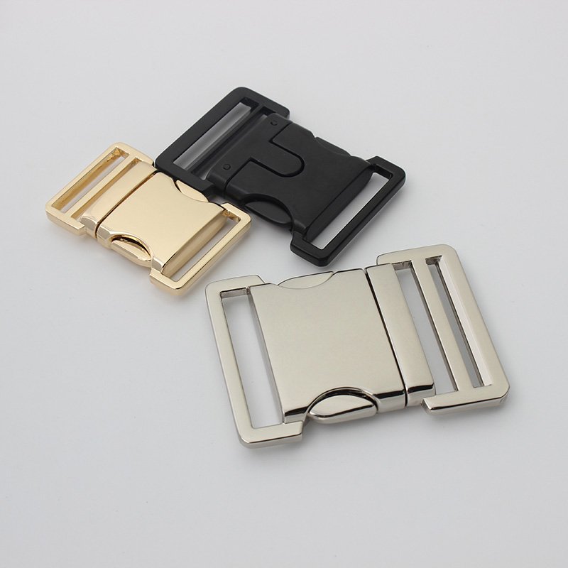 10mm 25mm 38mm Black Metal Adjustable Belt Quick Side Release Clip side Buckle for Dog collar