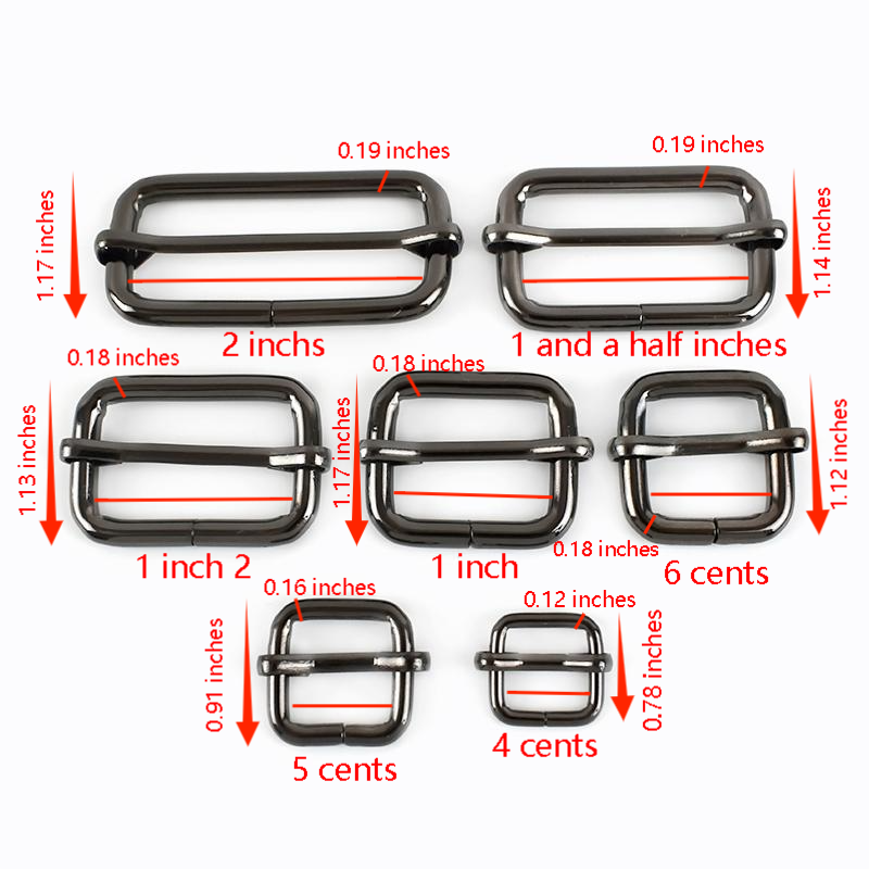 Deepeel F6-2 13-50mm Bag Hardware Accessories Webbing Handbag Strap Slider Square Adjustment Buckles Bags Buckle