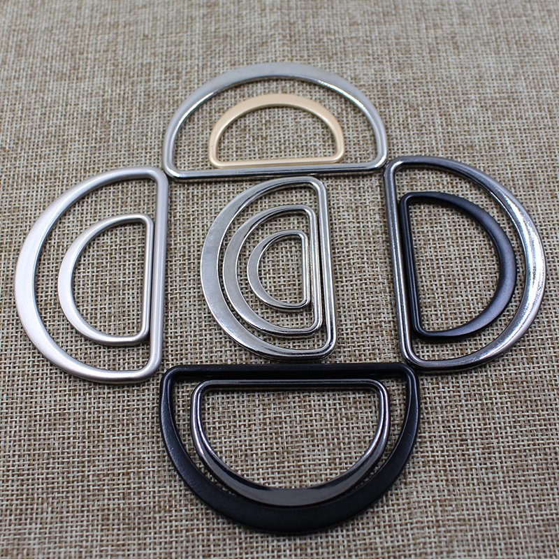 High quality custom metal flat alloy d ring buckle hardware accessories