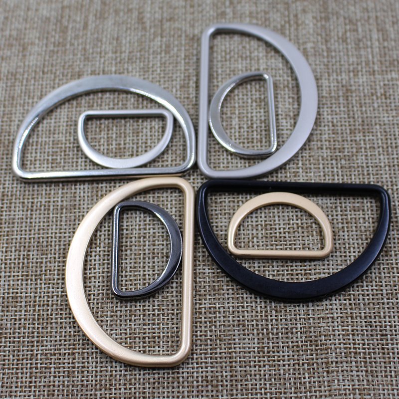 High quality custom metal flat alloy d ring buckle hardware accessories