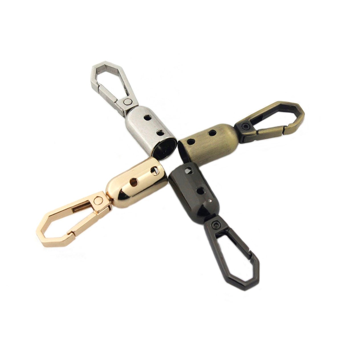 Spring Clasp Hook Connector Screw Hanging Bell Hook Buckle for Bag Strap Chain Cord Snap Buckle Metal Tassel Cap Snap Hooks