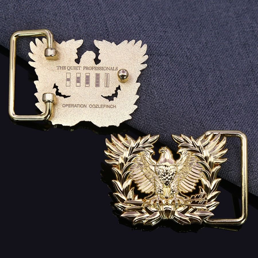 Belt buckles manufacturers designer custom eagle gold nickel-plated red copper alloy belt buckle western belt buckle 3 piece