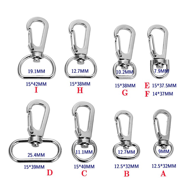 Wholesale 25mm 1 Inch Zinc Alloy Metal Snap Hook Small Custom Buckle Hardware with Swivel Hook for Bags Popular Belt Lock Type
