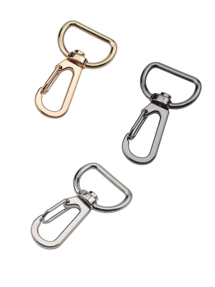 Wholesale 25mm 1 Inch Zinc Alloy Metal Snap Hook Small Custom Buckle Hardware with Swivel Hook for Bags Popular Belt Lock Type