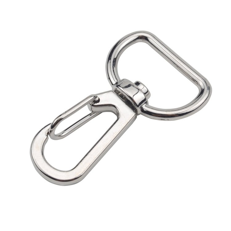 Wholesale 25mm 1 Inch Zinc Alloy Metal Snap Hook Small Custom Buckle Hardware with Swivel Hook for Bags Popular Belt Lock Type