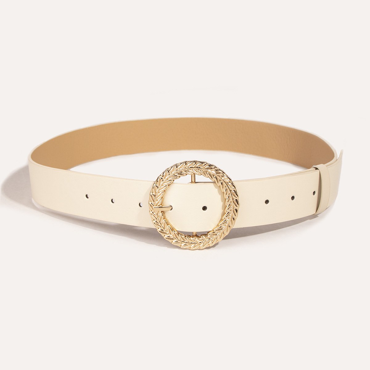 Flower Design Round Buckle Belt,Fashion Pu Belt,Classic Dress Belt,Ladies Fashion Belt