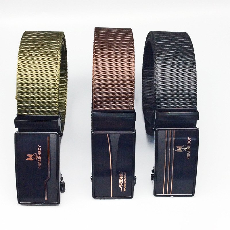 TXL387 Outdoor Sport Nylon Webbing Combat Waistband Metal Automatic Buckle Belts Fashion Tactical Waist Belt